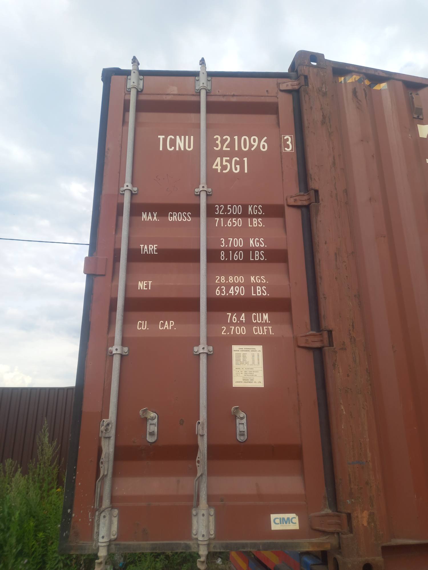 Морской контейнер TCNU3210963