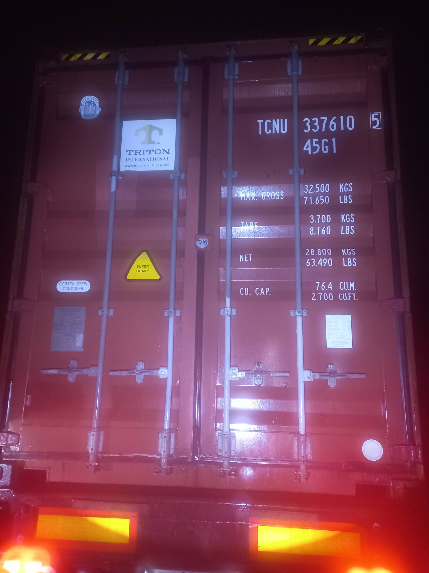 Морской контейнер TCNU3376105