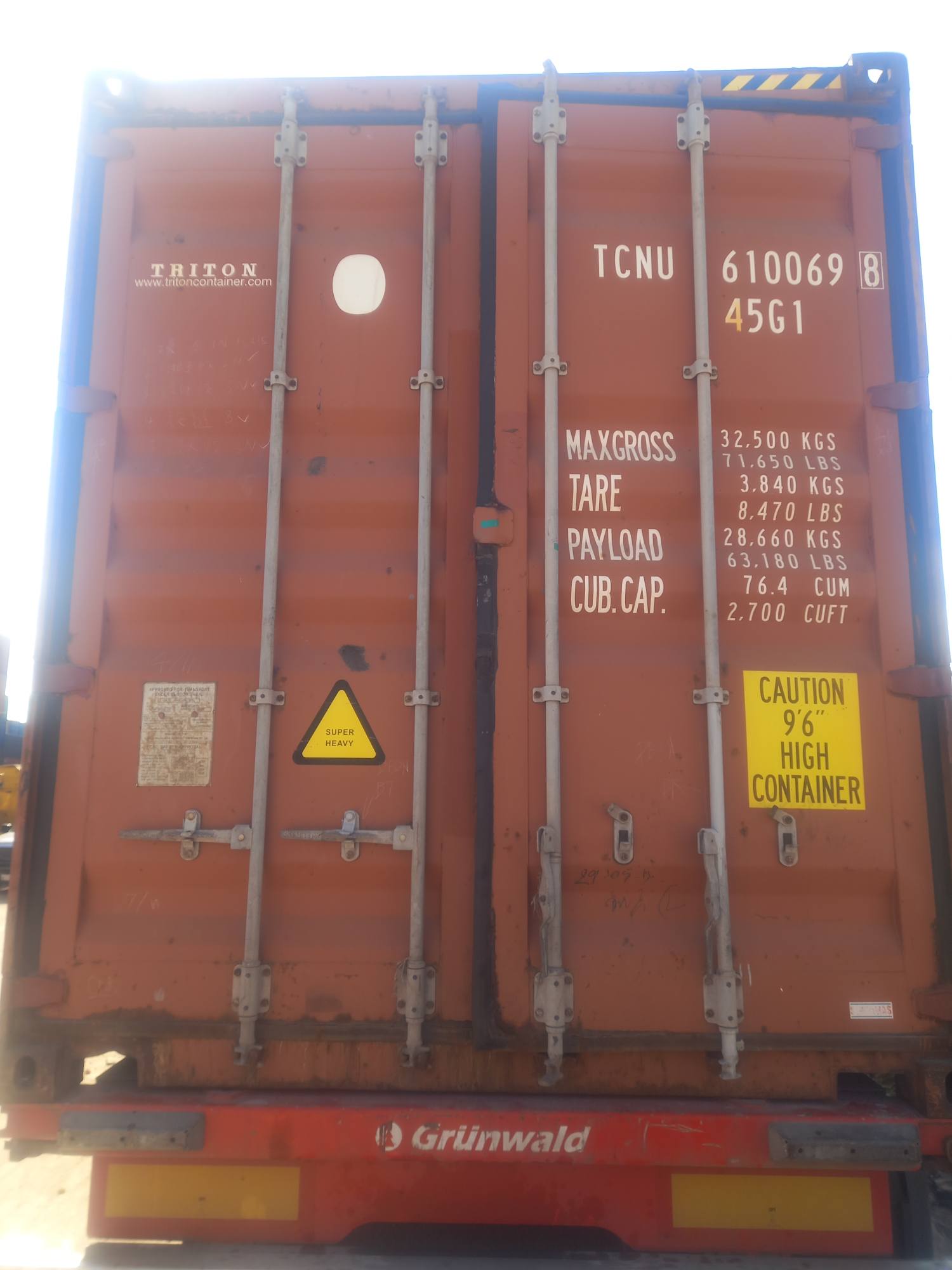 Морской контейнер TCNU6100698