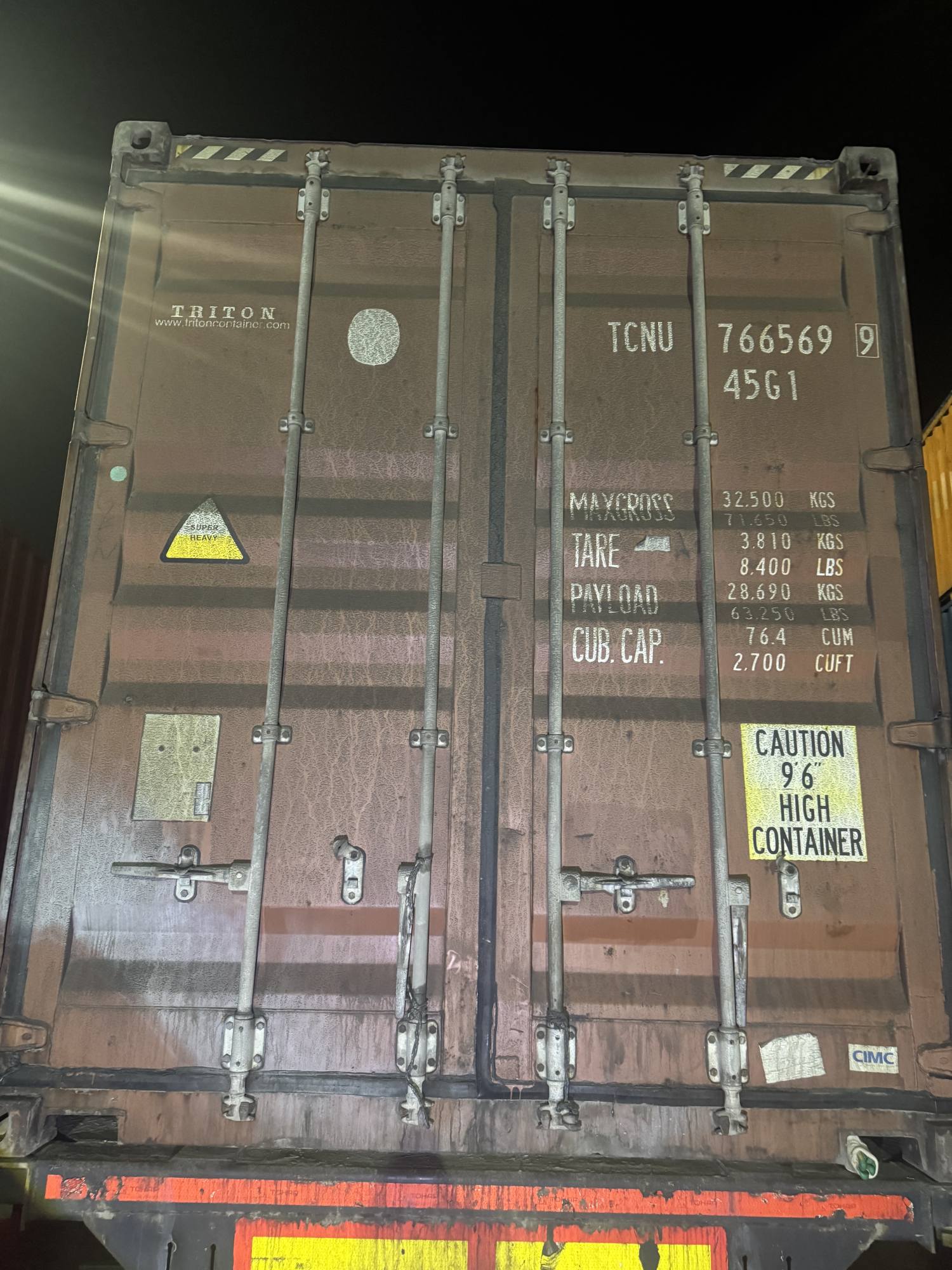 Морской контейнер TCNU7665699