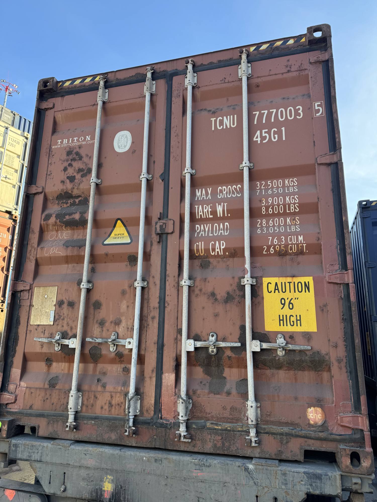 Морской контейнер TCNU7770035