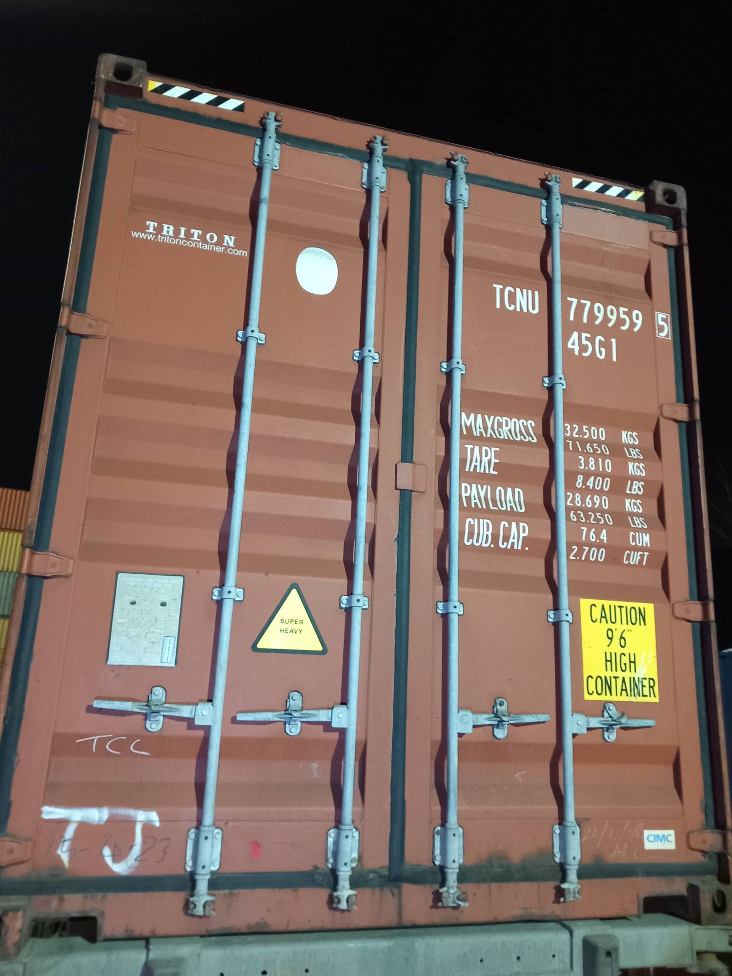 Морской контейнер TCNU7799595