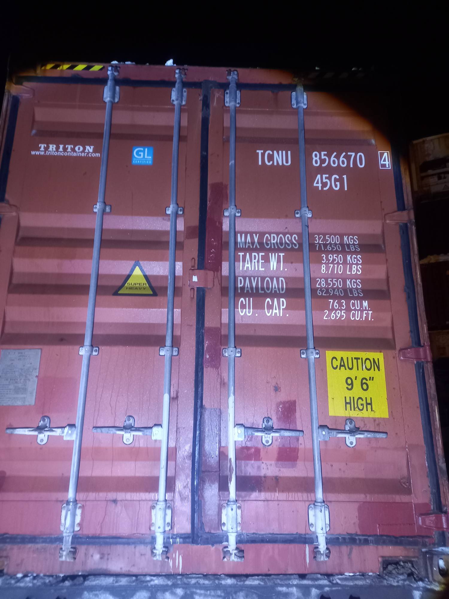 Морской контейнер TCNU8566704