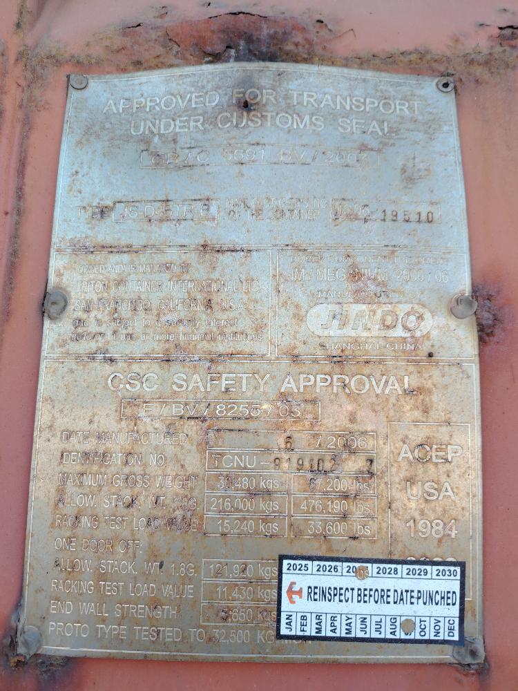 Морской контейнер TCNU9191027