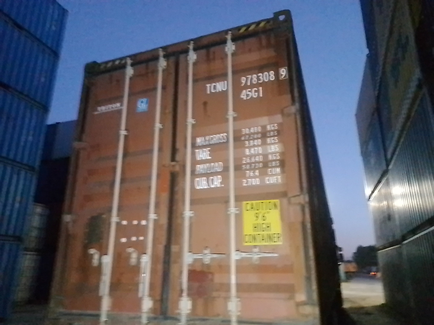 Морской контейнер TCNU9783089