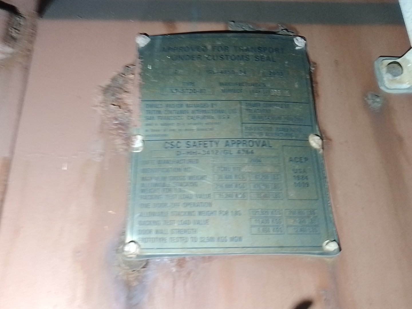 Морской контейнер TCNU9783089