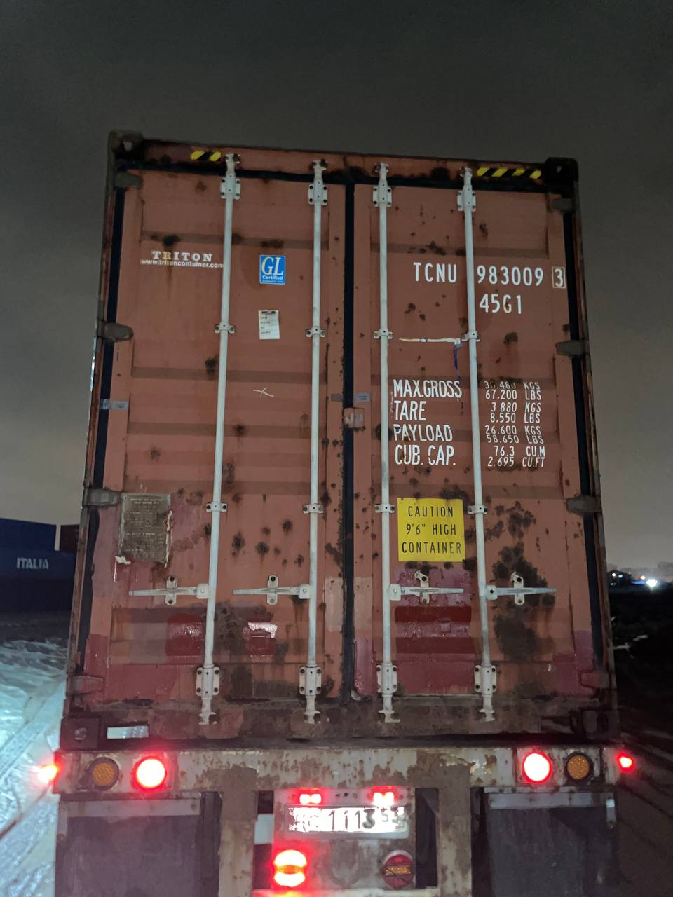 Морской контейнер TCNU9830093