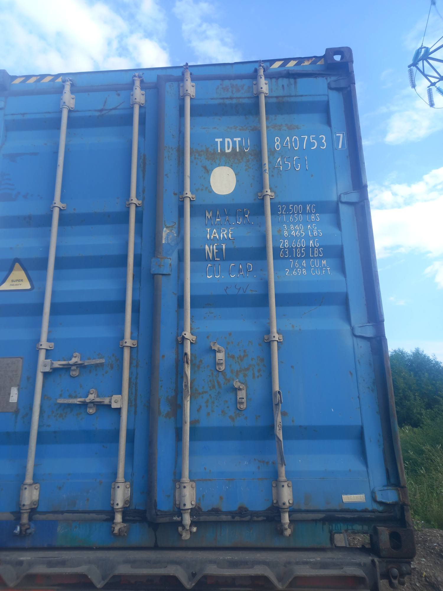 Морской контейнер TDTU8407537