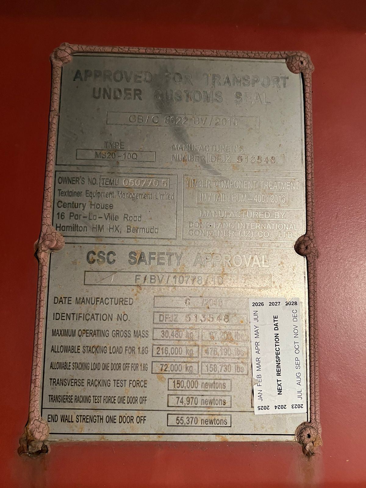 Морской контейнер TEMU0507705