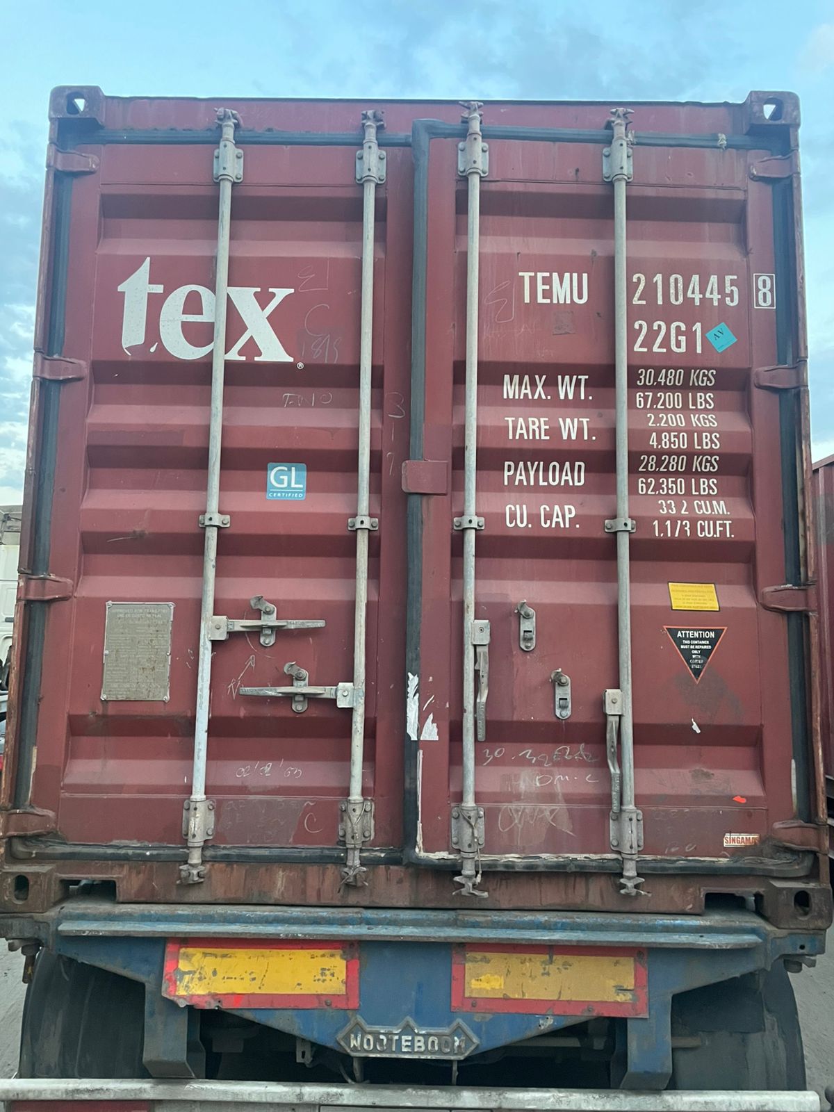 Морской контейнер TEMU2104458