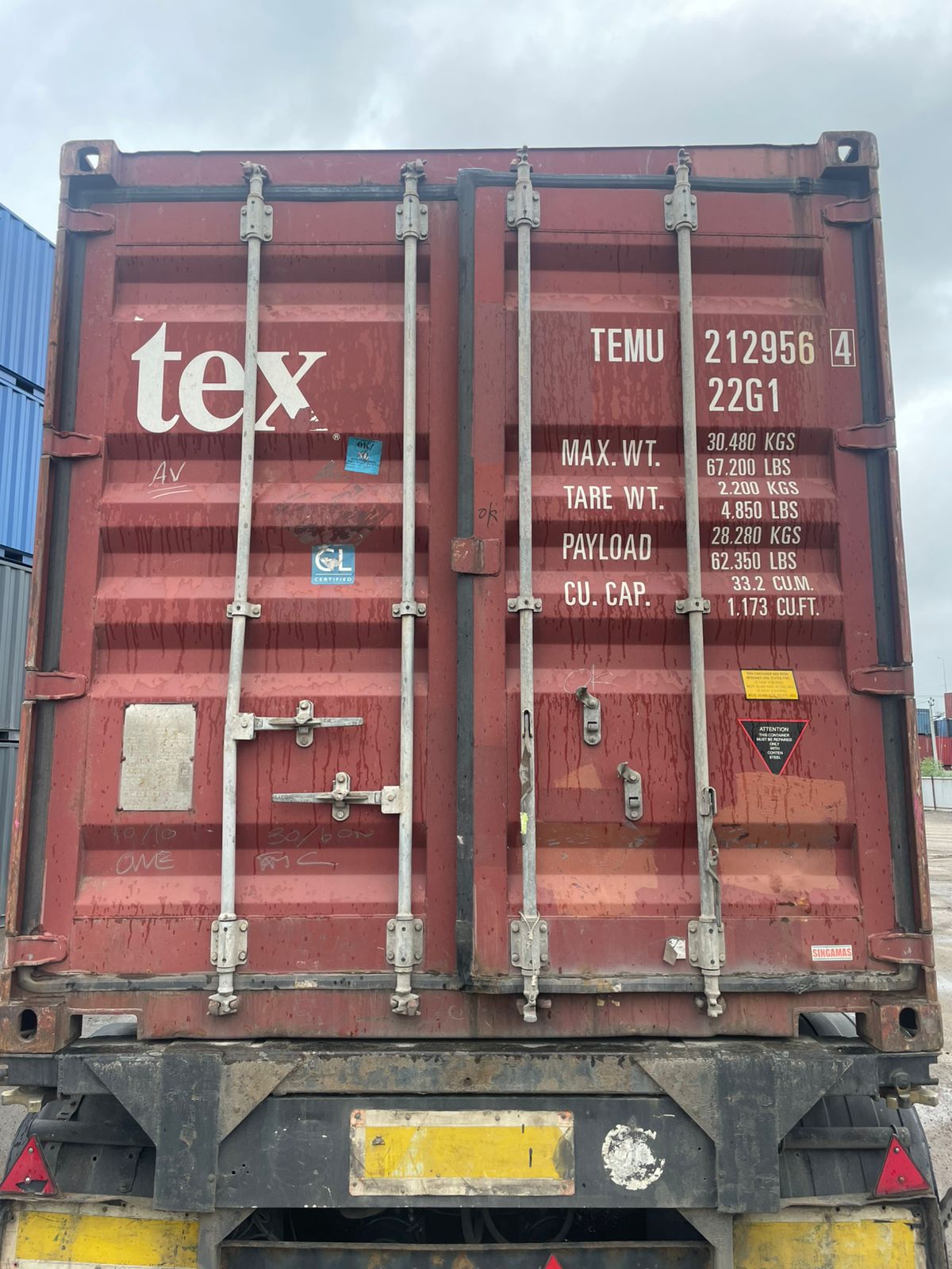 Морской контейнер TEMU2129564