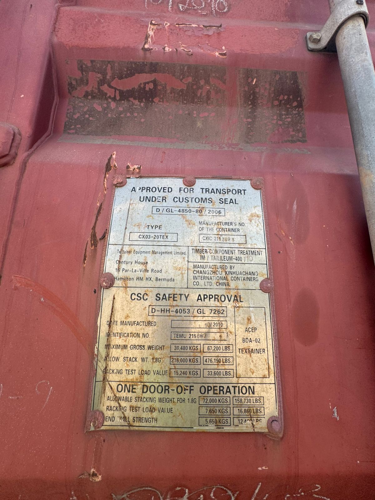 Морской контейнер TEMU2156071