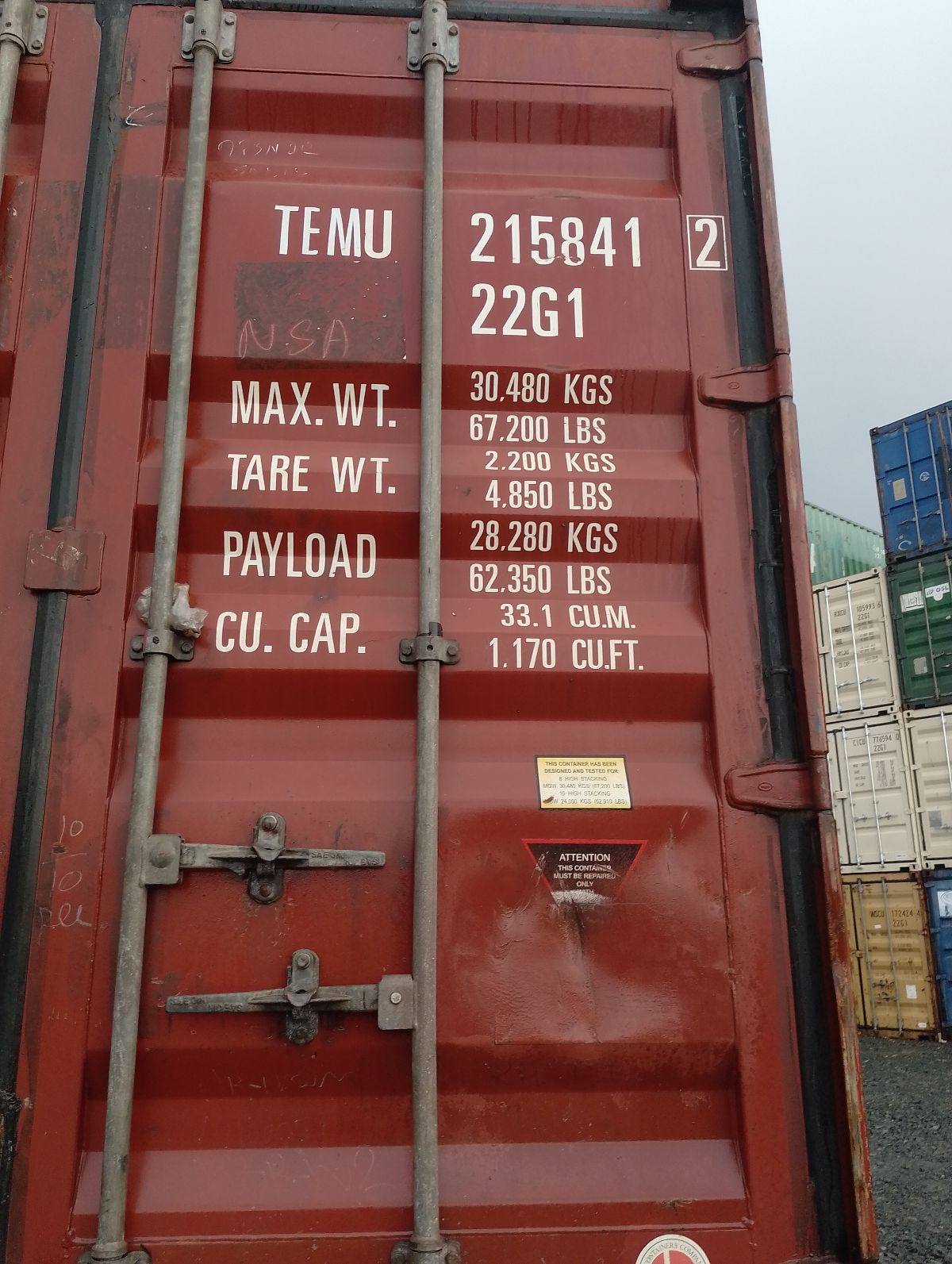 Морской контейнер TEMU2158412