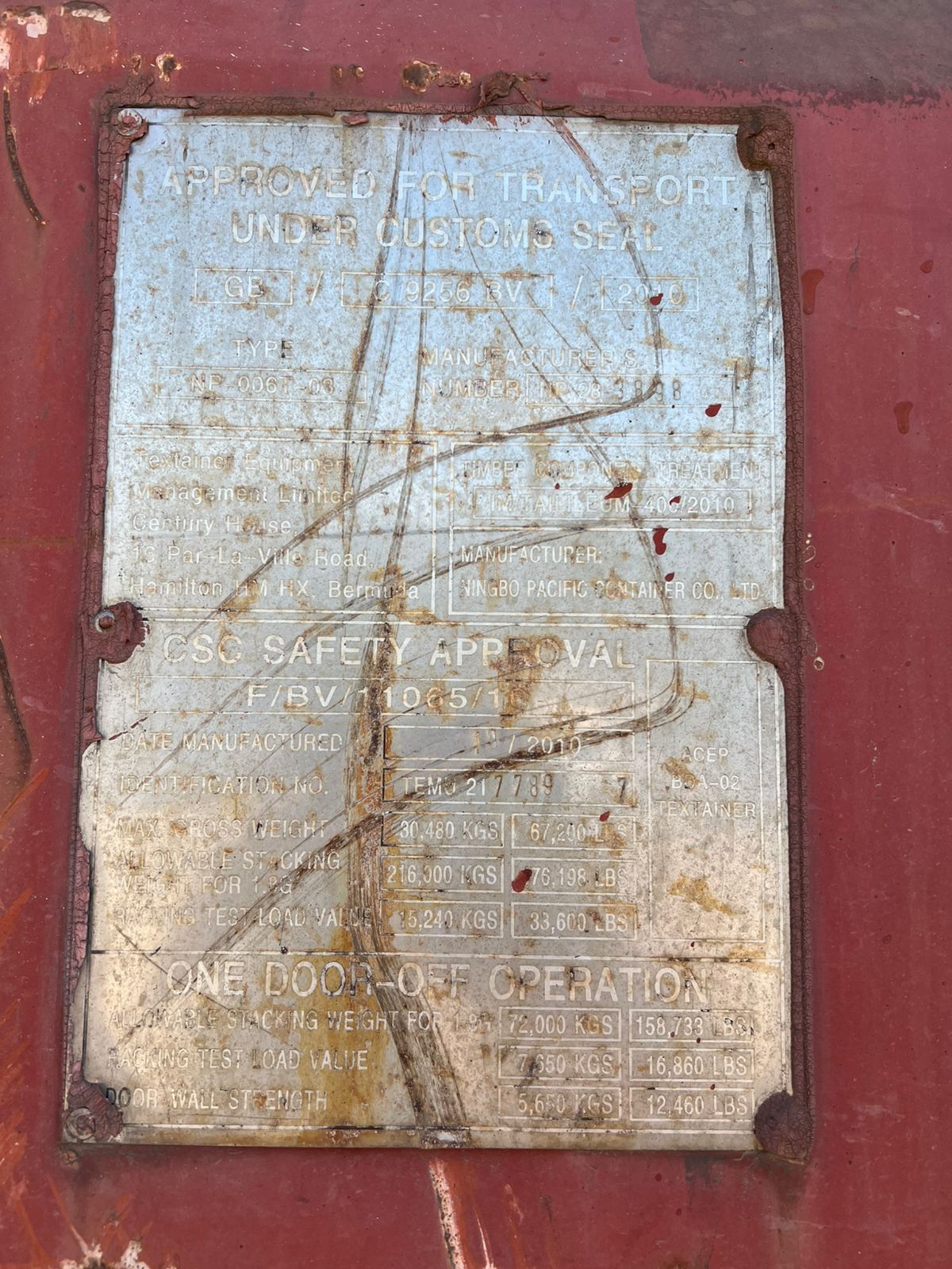 Морской контейнер TEMU2177897