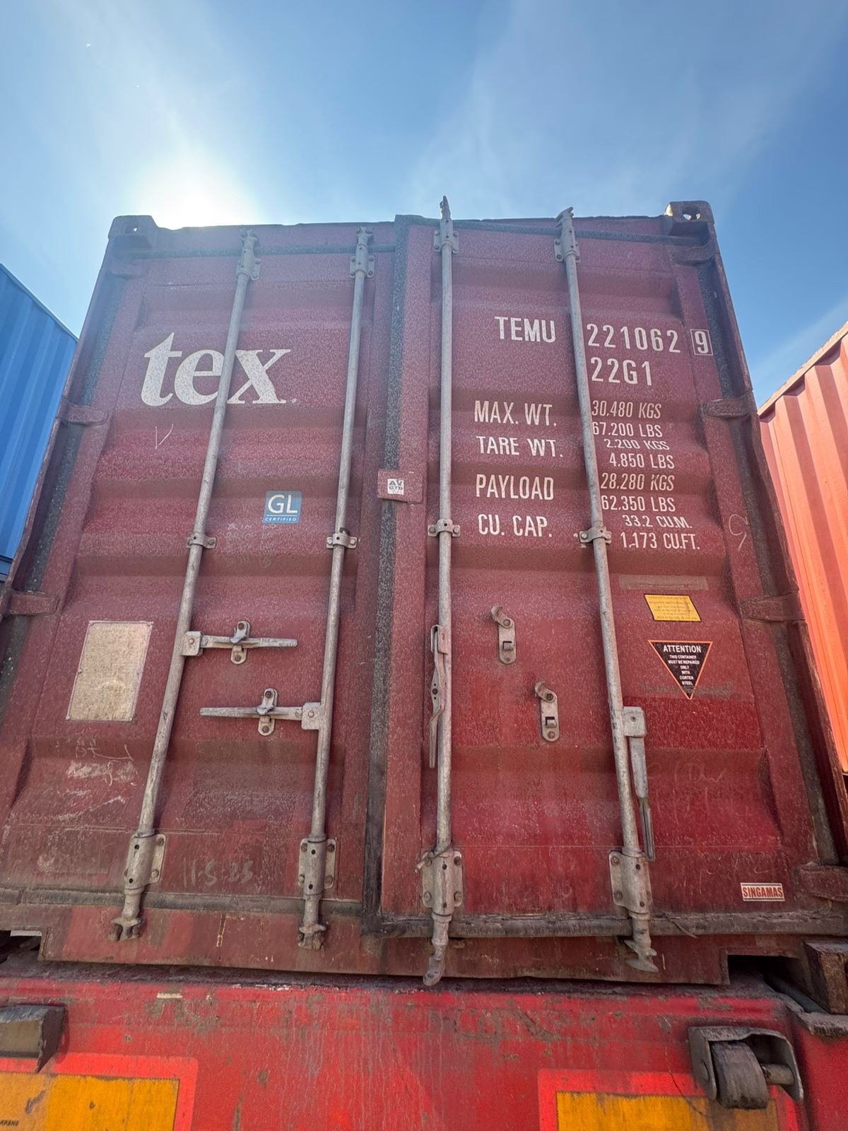 Морской контейнер TEMU2210629
