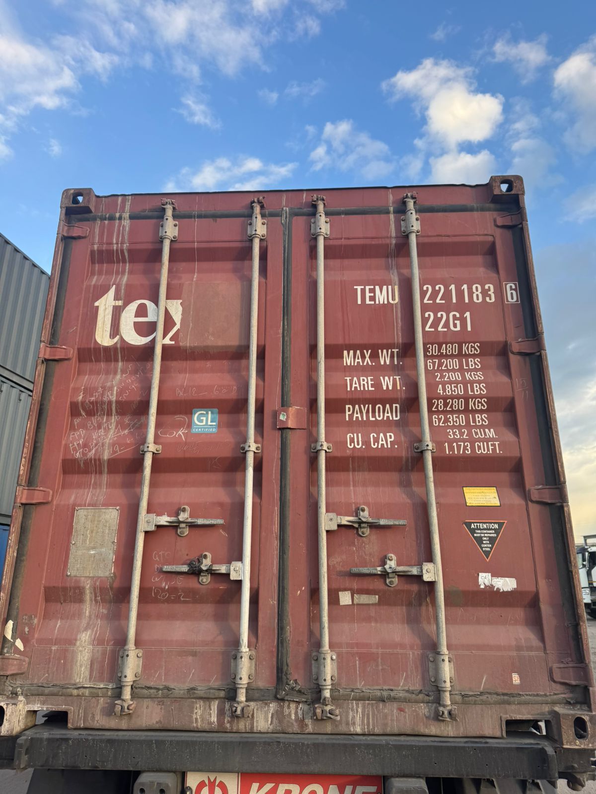 Морской контейнер TEMU2211836