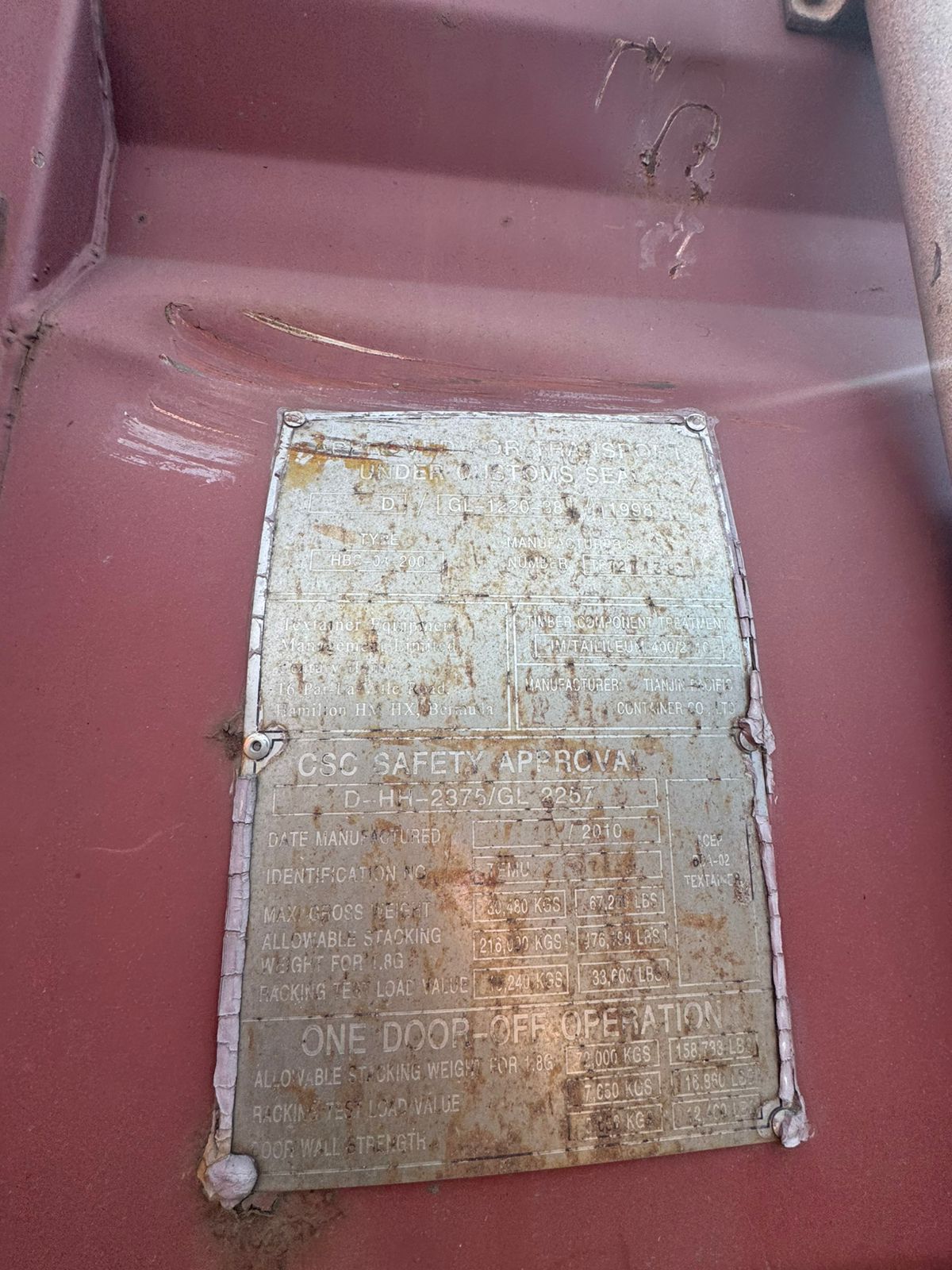 Морской контейнер TEMU2216714