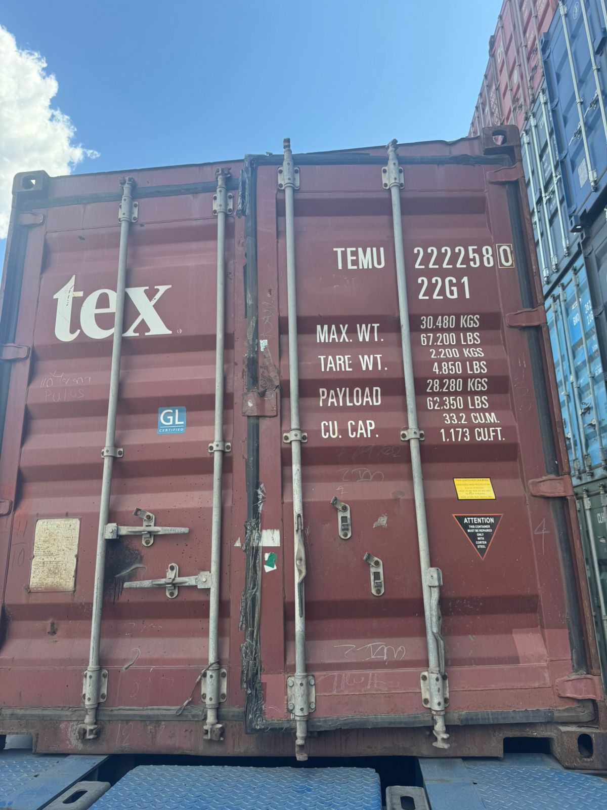 Морской контейнер TEMU2222580