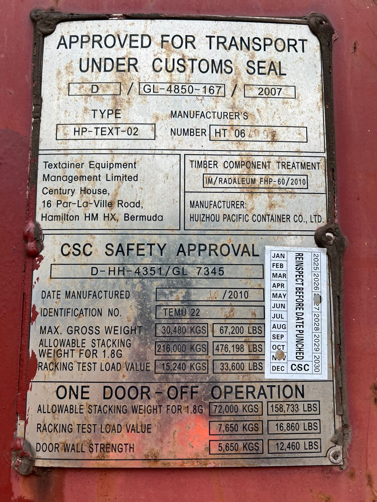 Морской контейнер TEMU2237635