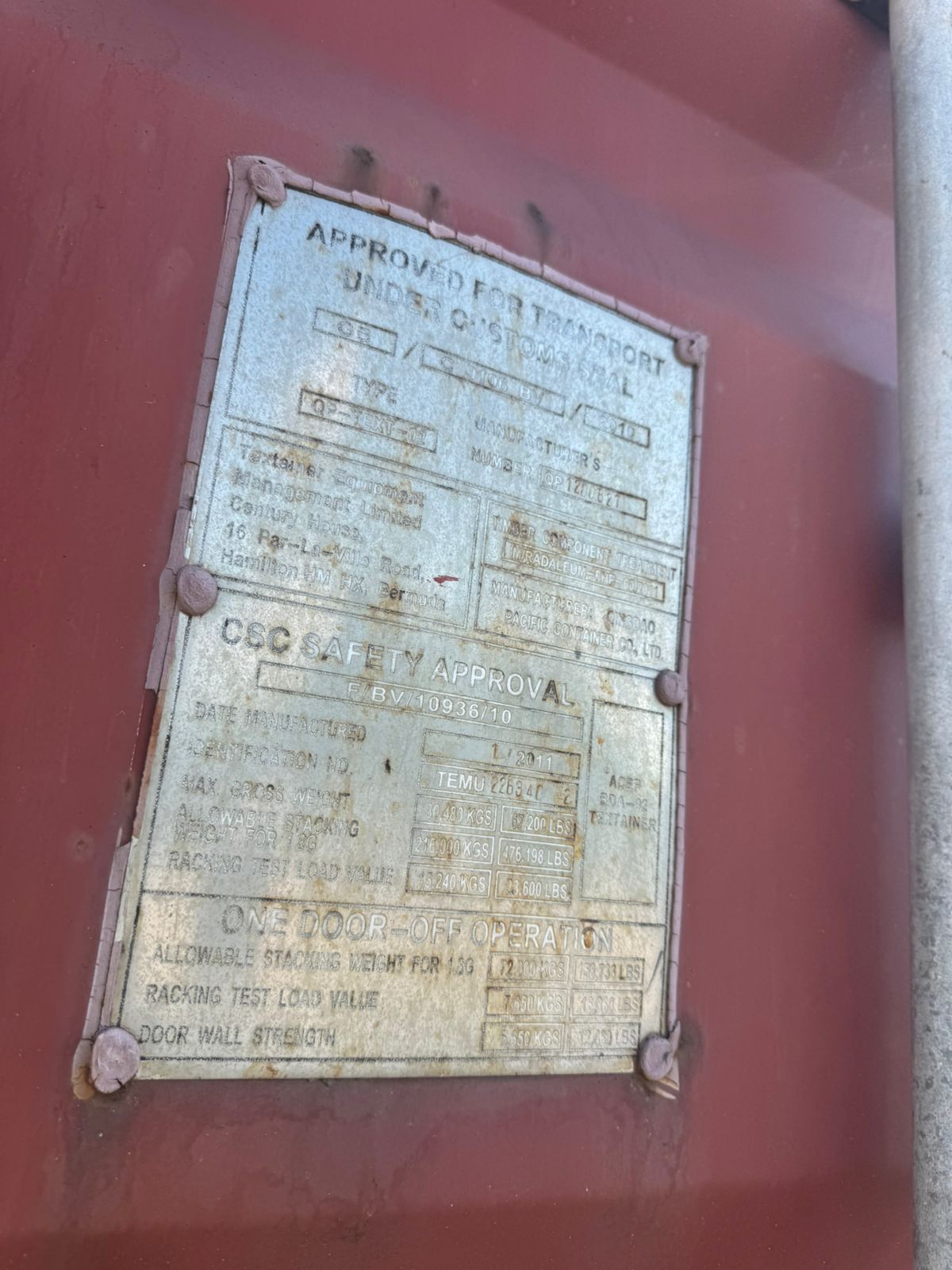 Морской контейнер TEMU2263402