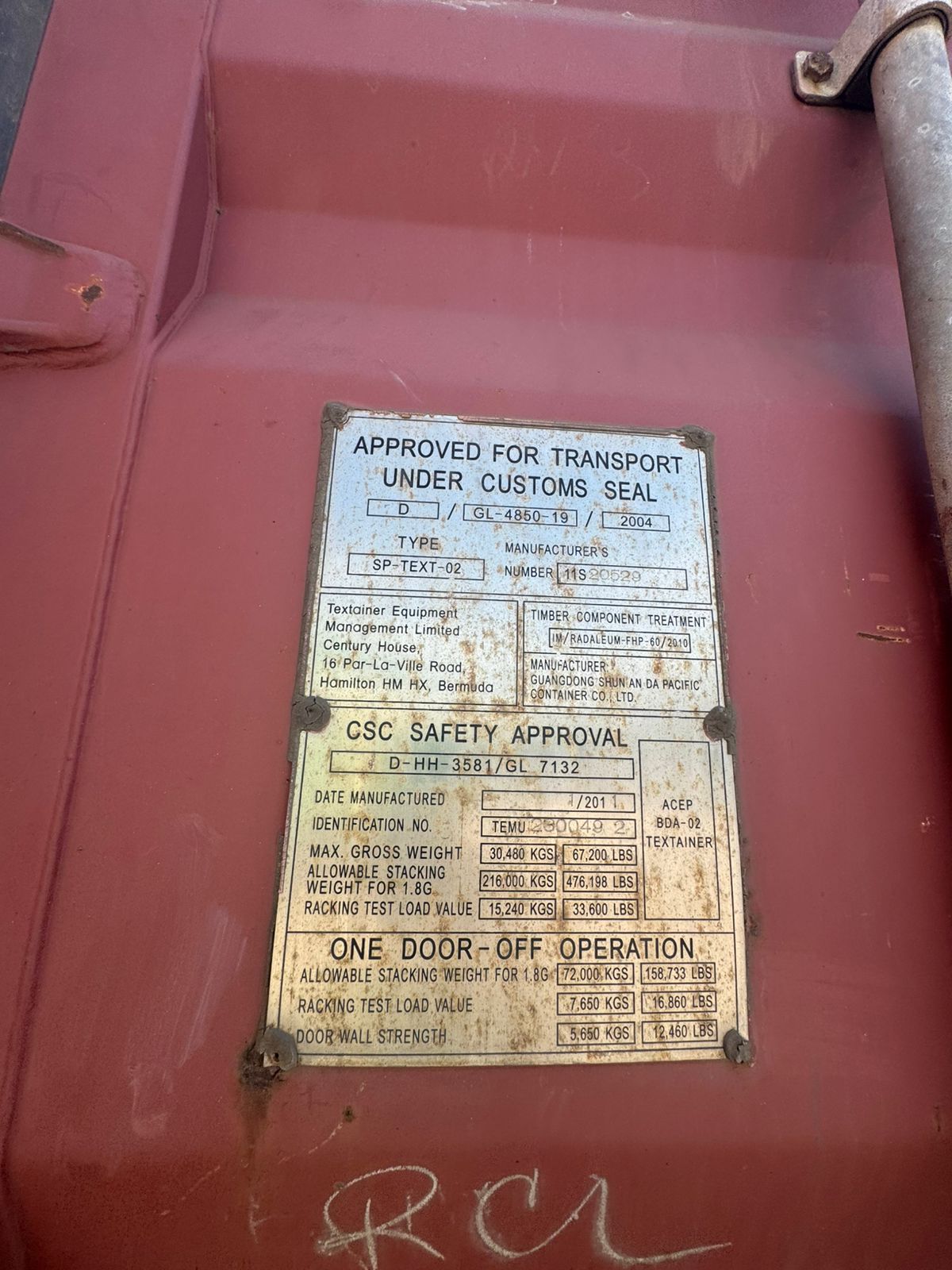 Морской контейнер TEMU2300492