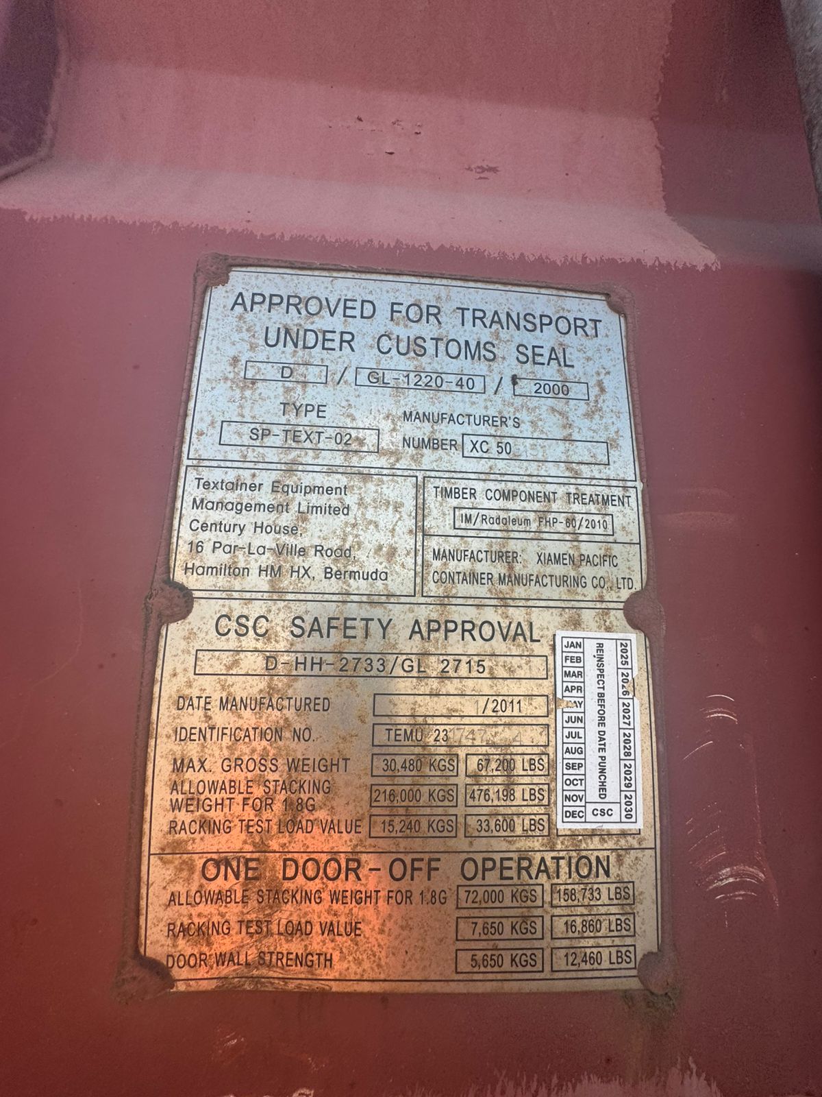 Морской контейнер TEMU2317474