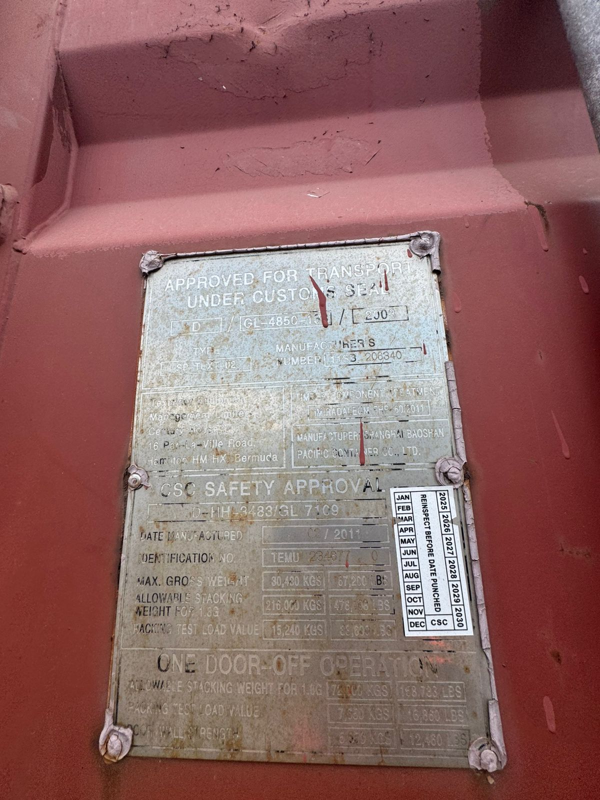 Морской контейнер TEMU2346770
