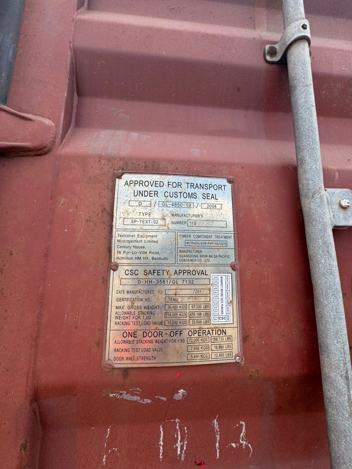 Морской контейнер TEMU2351838