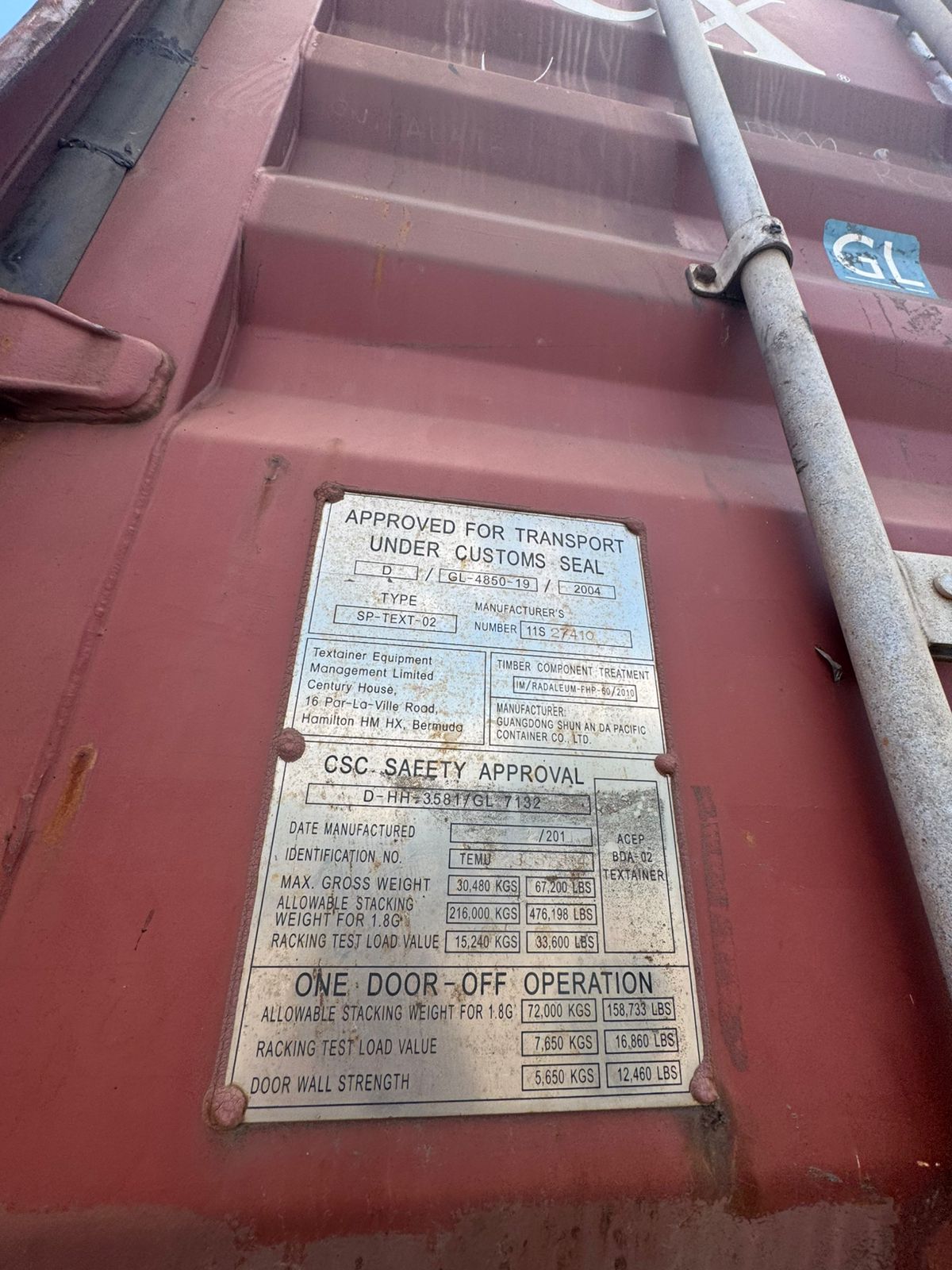 Морской контейнер TEMU2353764