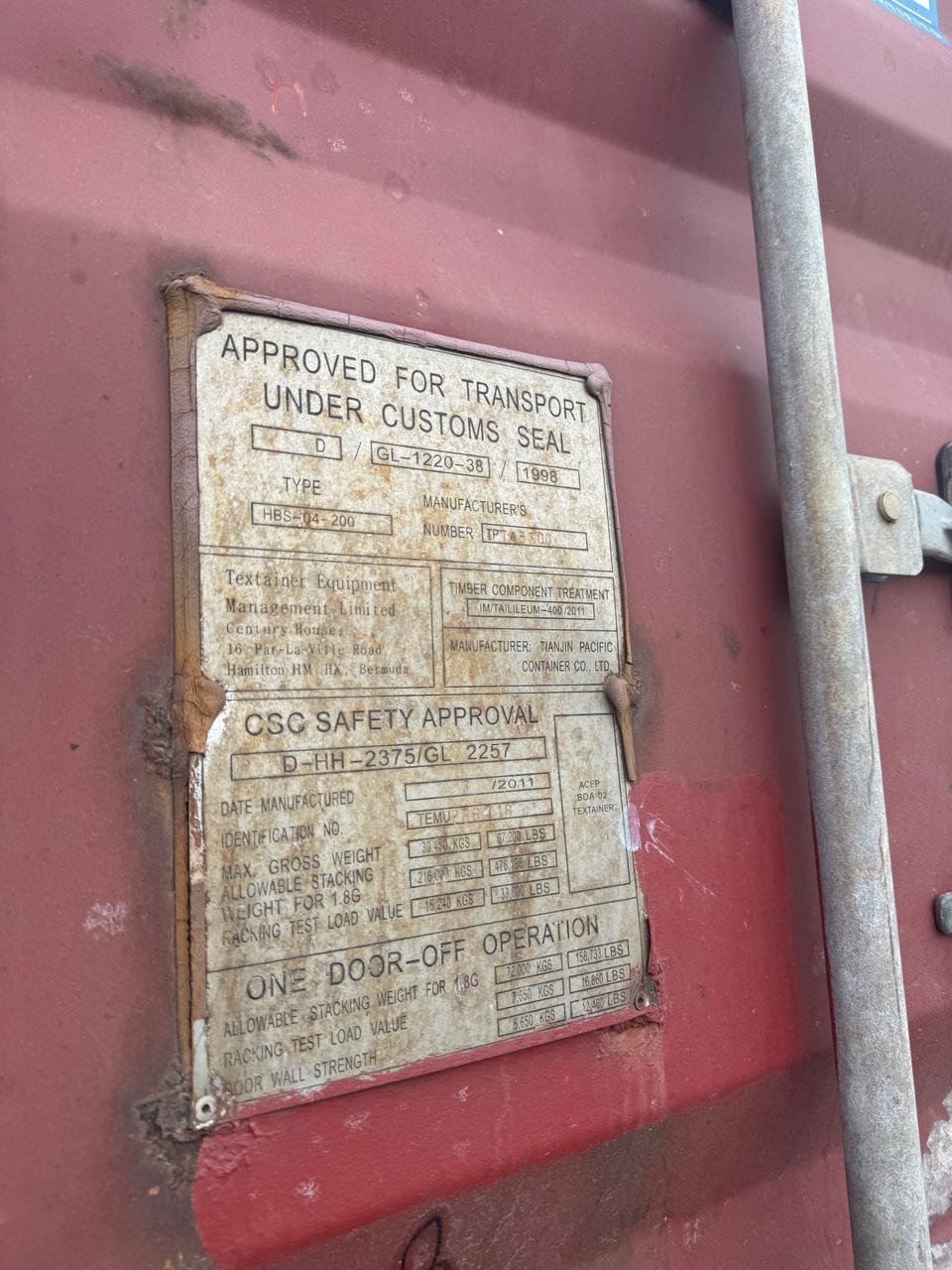 Морской контейнер TEMU2367161