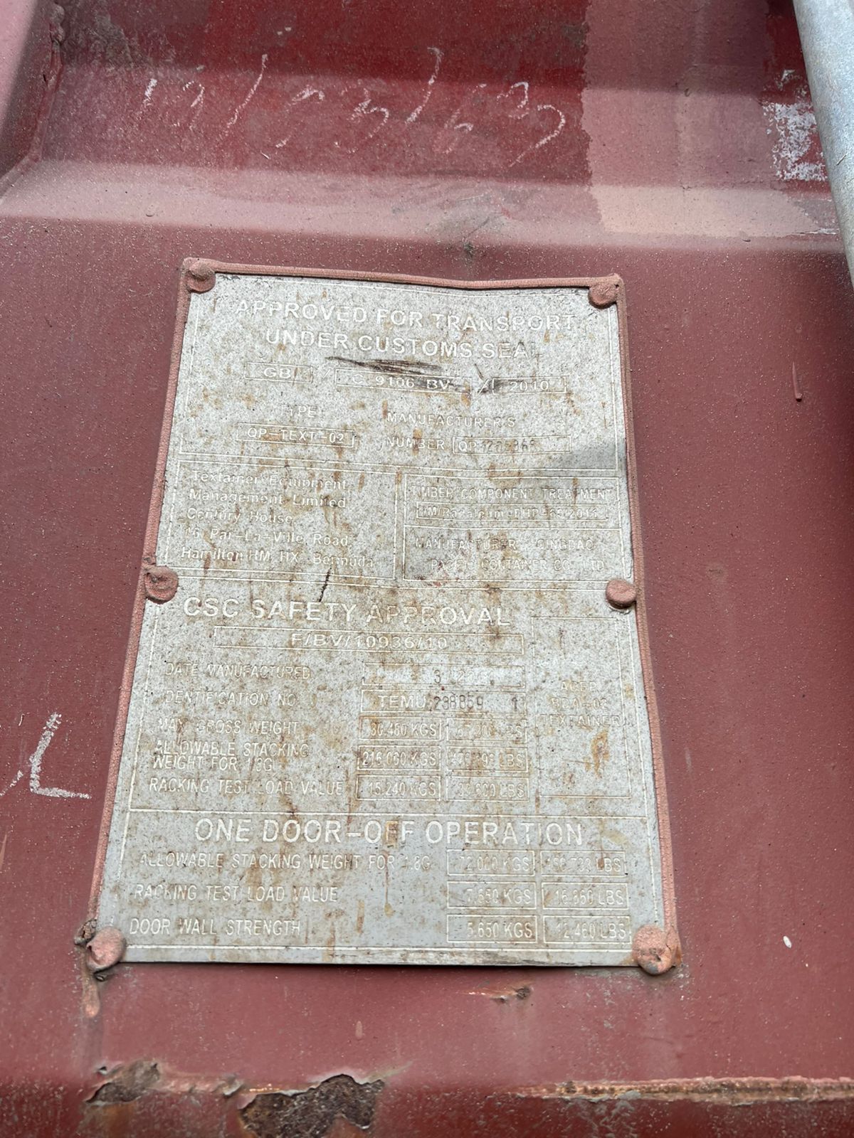 Морской контейнер TEMU2388591