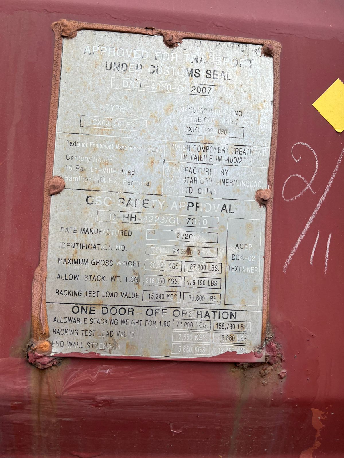 Морской контейнер TEMU2456802