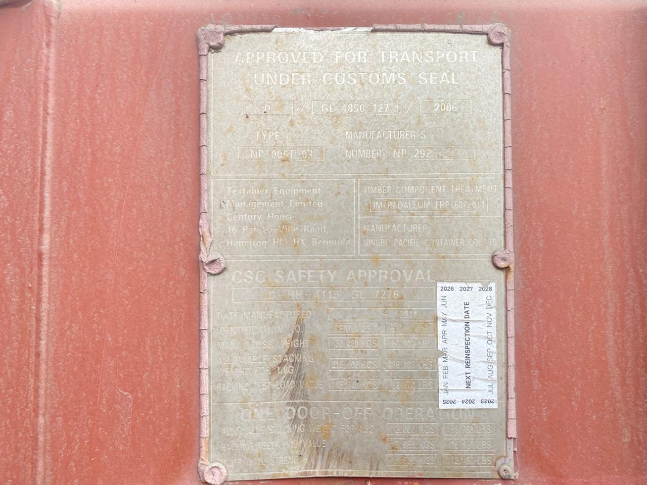 Морской контейнер TEMU2521528