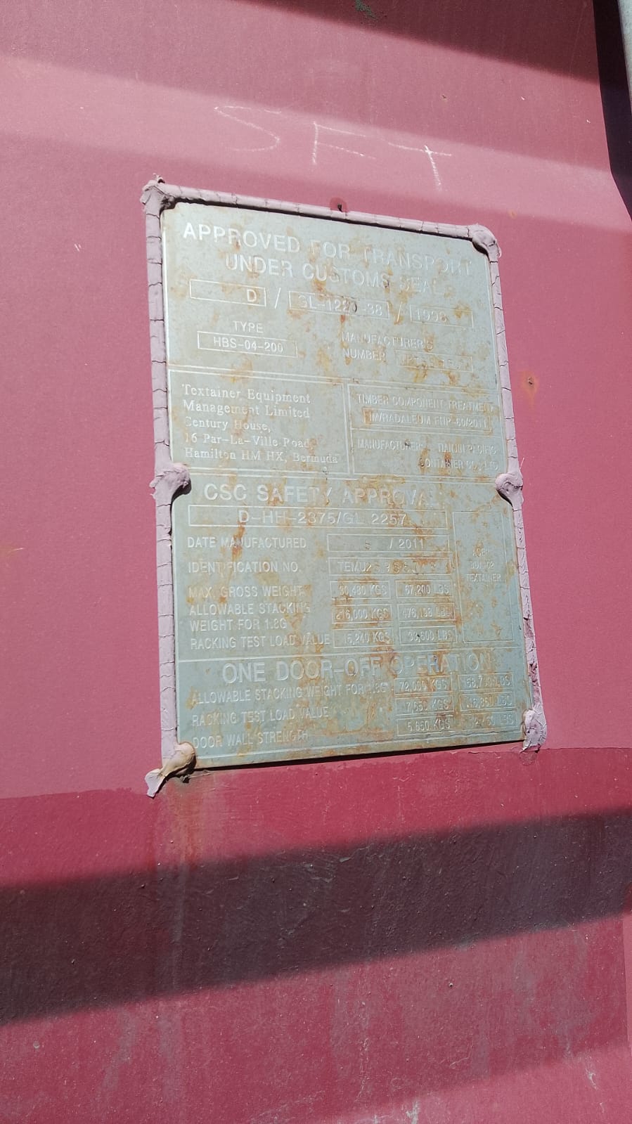 Морской контейнер TEMU2595578