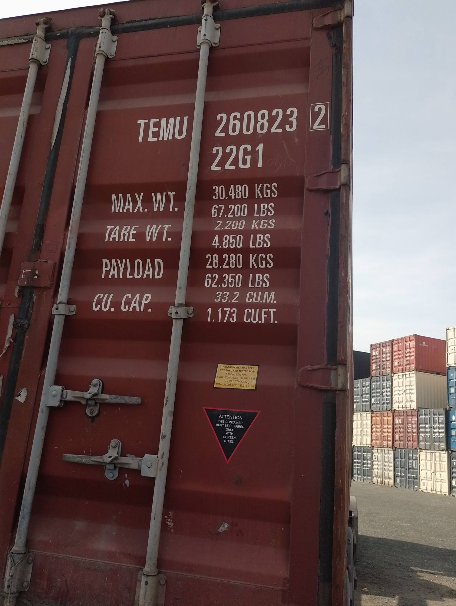 Морской контейнер TEMU2608232