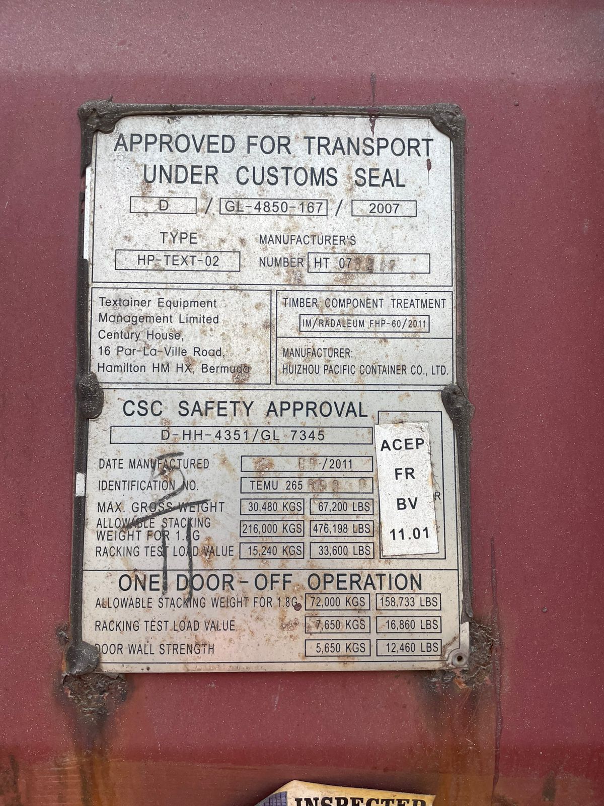 Морской контейнер TEMU2656930