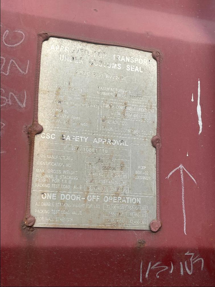 Морской контейнер TEMU2660966