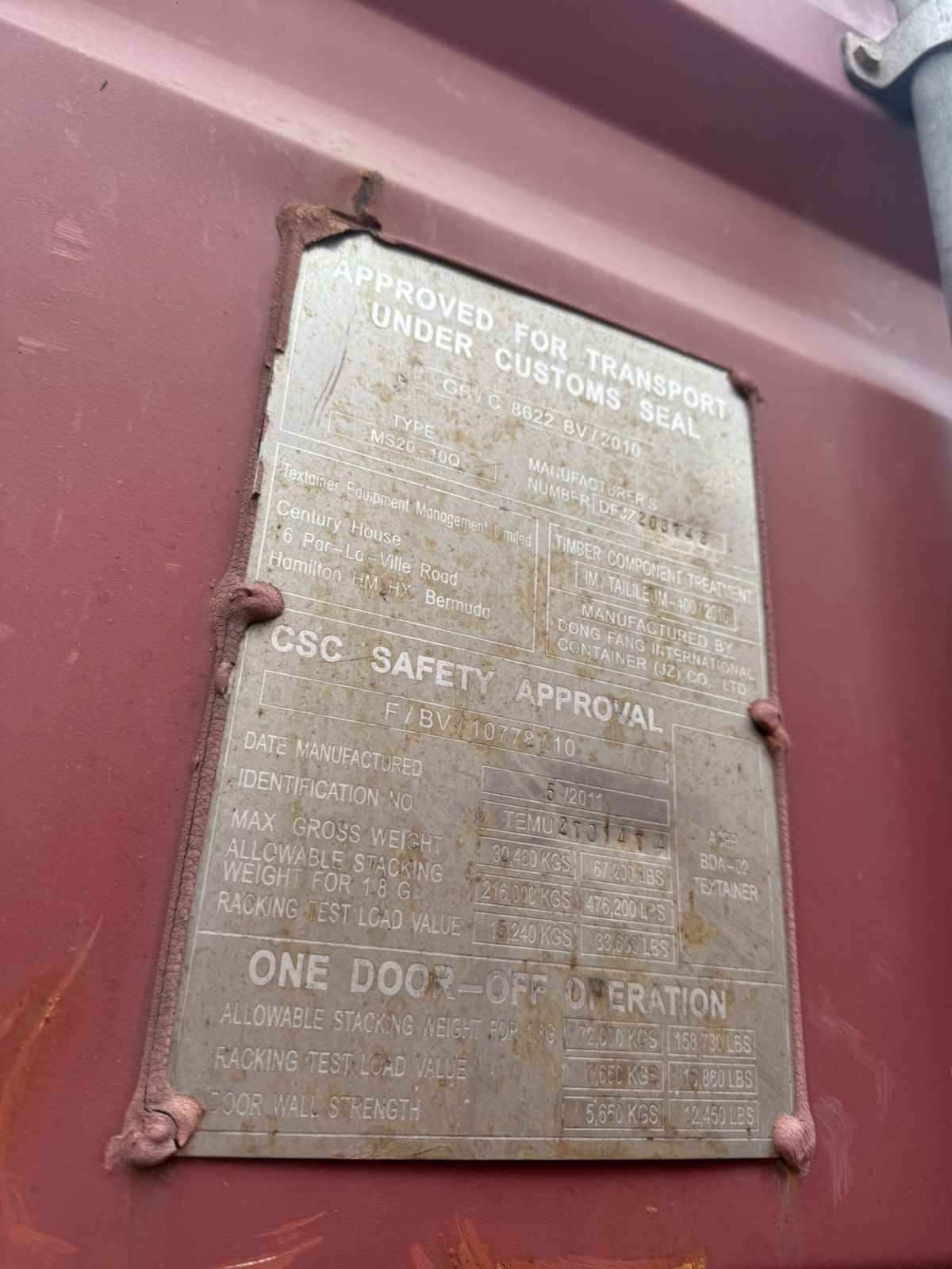 Морской контейнер TEMU2701474