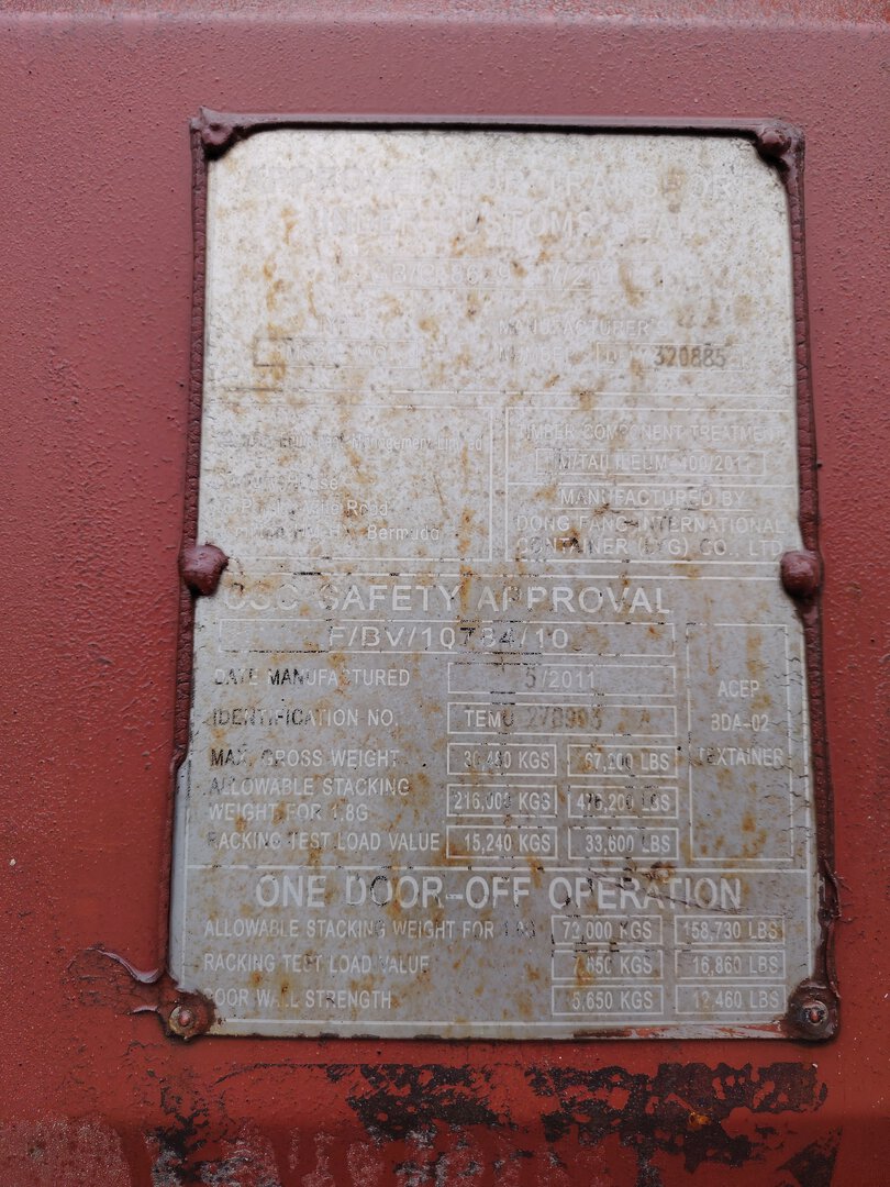 Морской контейнер TEMU2709937