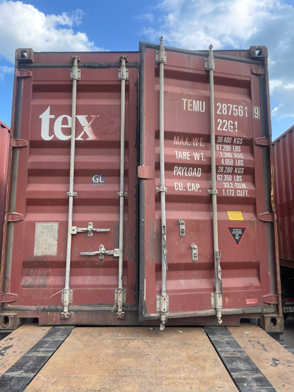 Морской контейнер TEMU2875619