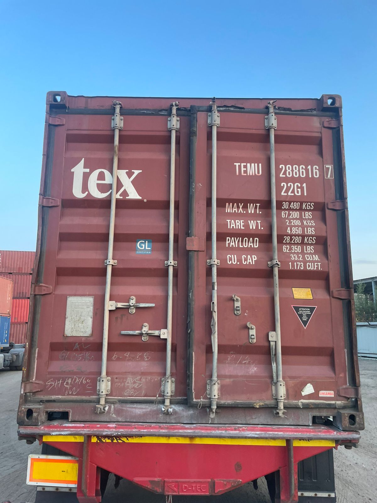 Морской контейнер TEMU2886167