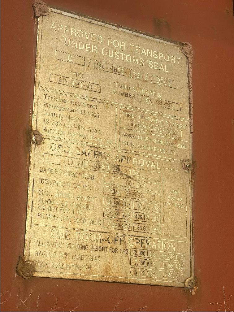 Морской контейнер TEMU2892920