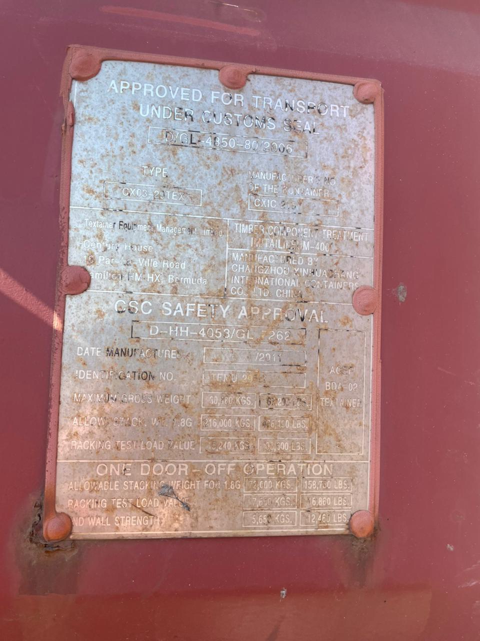 Морской контейнер TEMU2960515