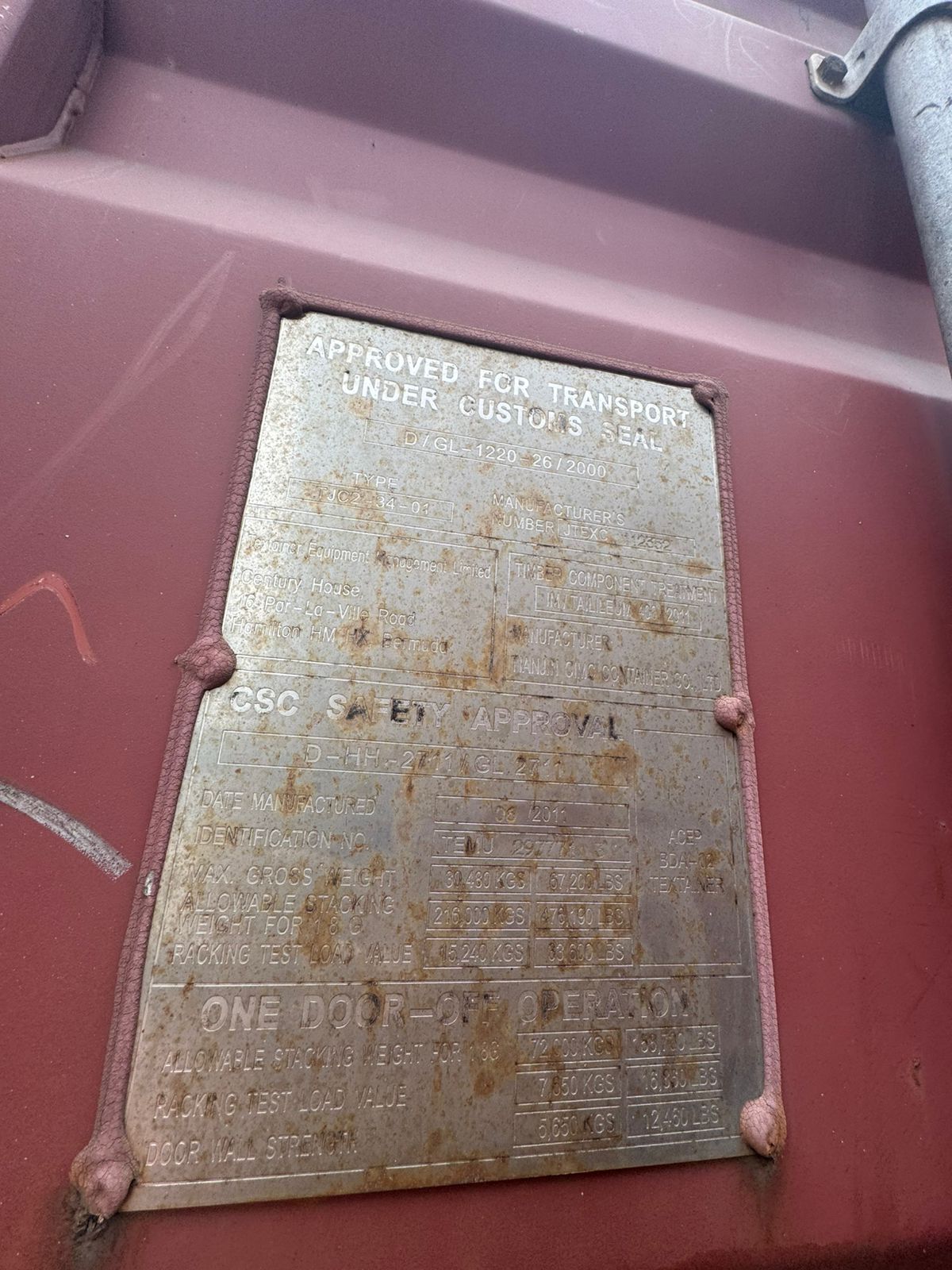 Морской контейнер TEMU2977713