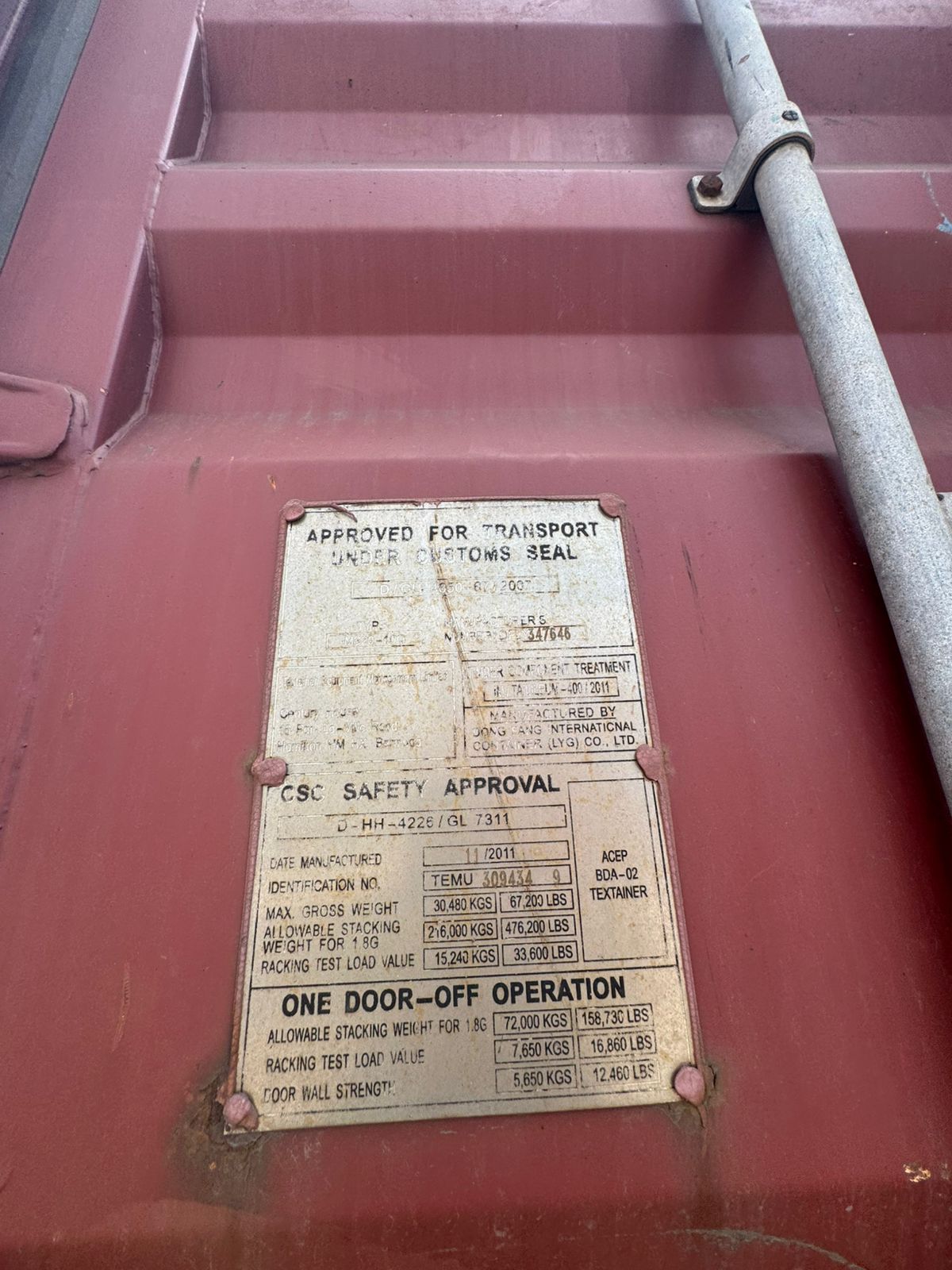 Морской контейнер TEMU3094349