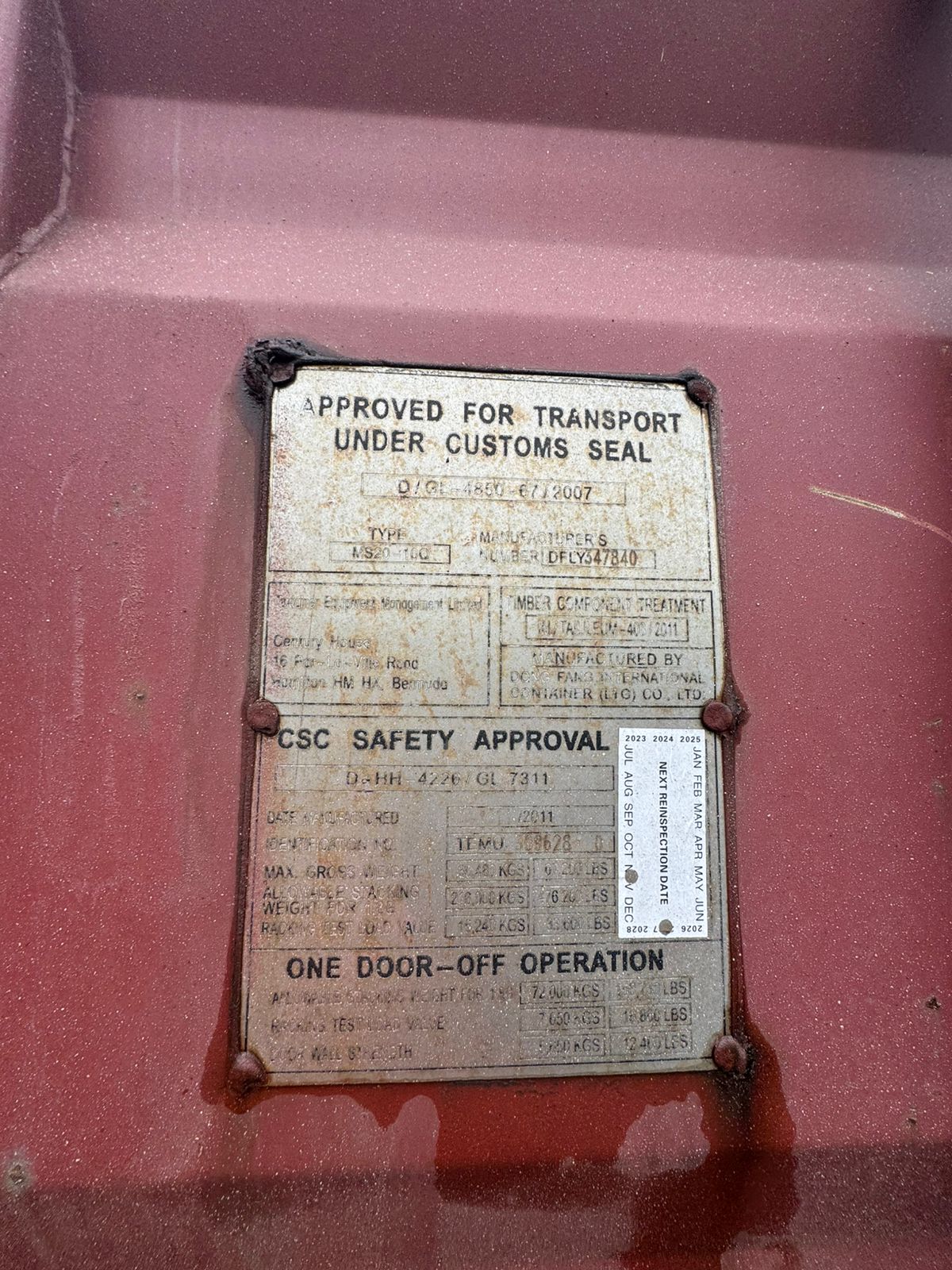 Морской контейнер TEMU3096280