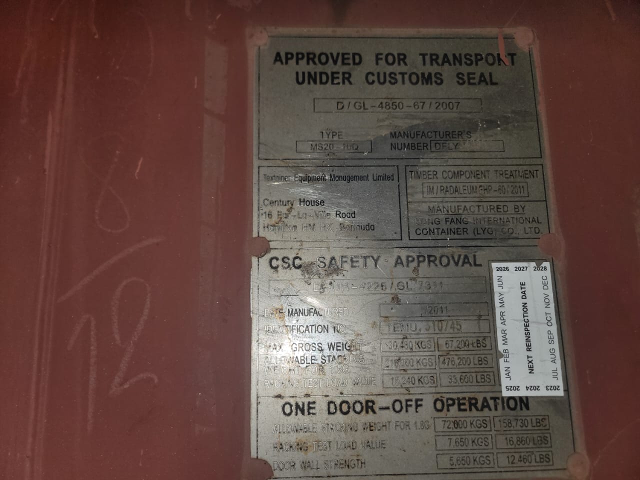 Морской контейнер TEMU3107451