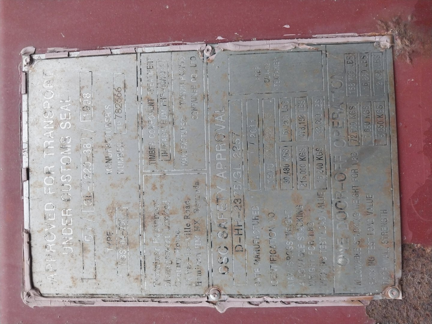 Морской контейнер TEMU3134523