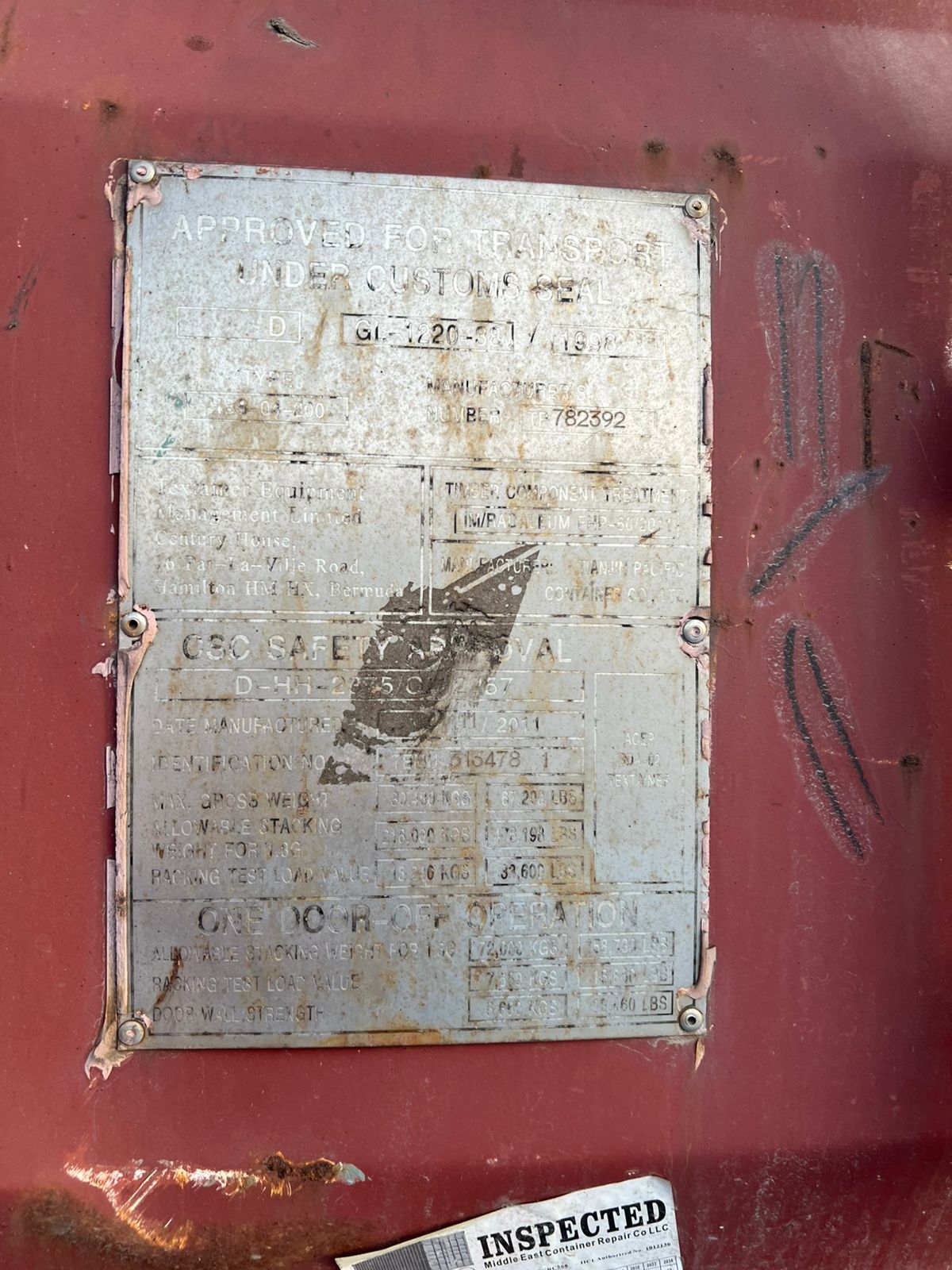 Морской контейнер TEMU3134781