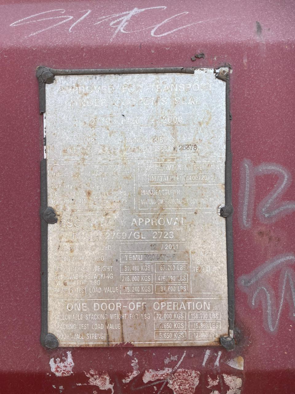 Морской контейнер TEMU3204678